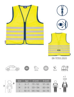 Abus Lumino Reflex - Gilet De Sécurité Pour Enfants -Cyclisme Vêtements Boutique Lumino Reflex Vest kids