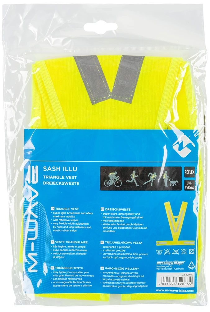 M-Wave Reflective Triangle Vest 2 M-Wave Reflective Triangle Vest – Image 2