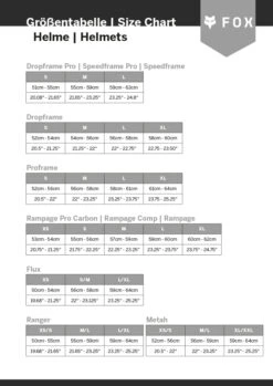 Proframe Blocked - Casque Fullface -Cyclisme Vêtements Boutique sizing foxhead helme