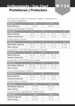 Outh Launch D3O - Kid's Knee Protectors -Cyclisme Vêtements Boutique sizing foxhead protektoren 7