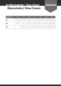 GripGrab RaceAqua Hi-Vis - Road Bike Overshoes -Cyclisme Vêtements Boutique sizing gripgrab ueberschuhe 3